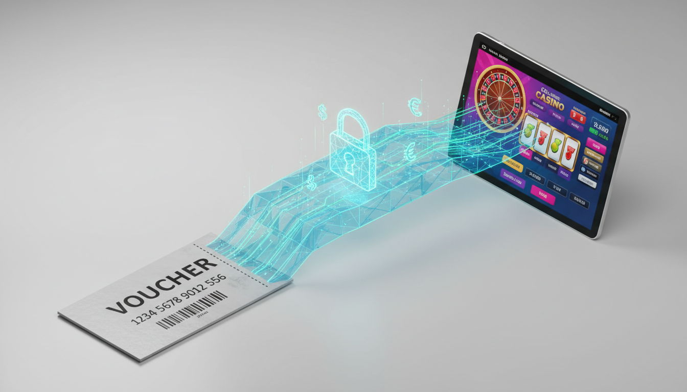 Ilustracja przedstawiająca proces doładowania konta w kasynie online