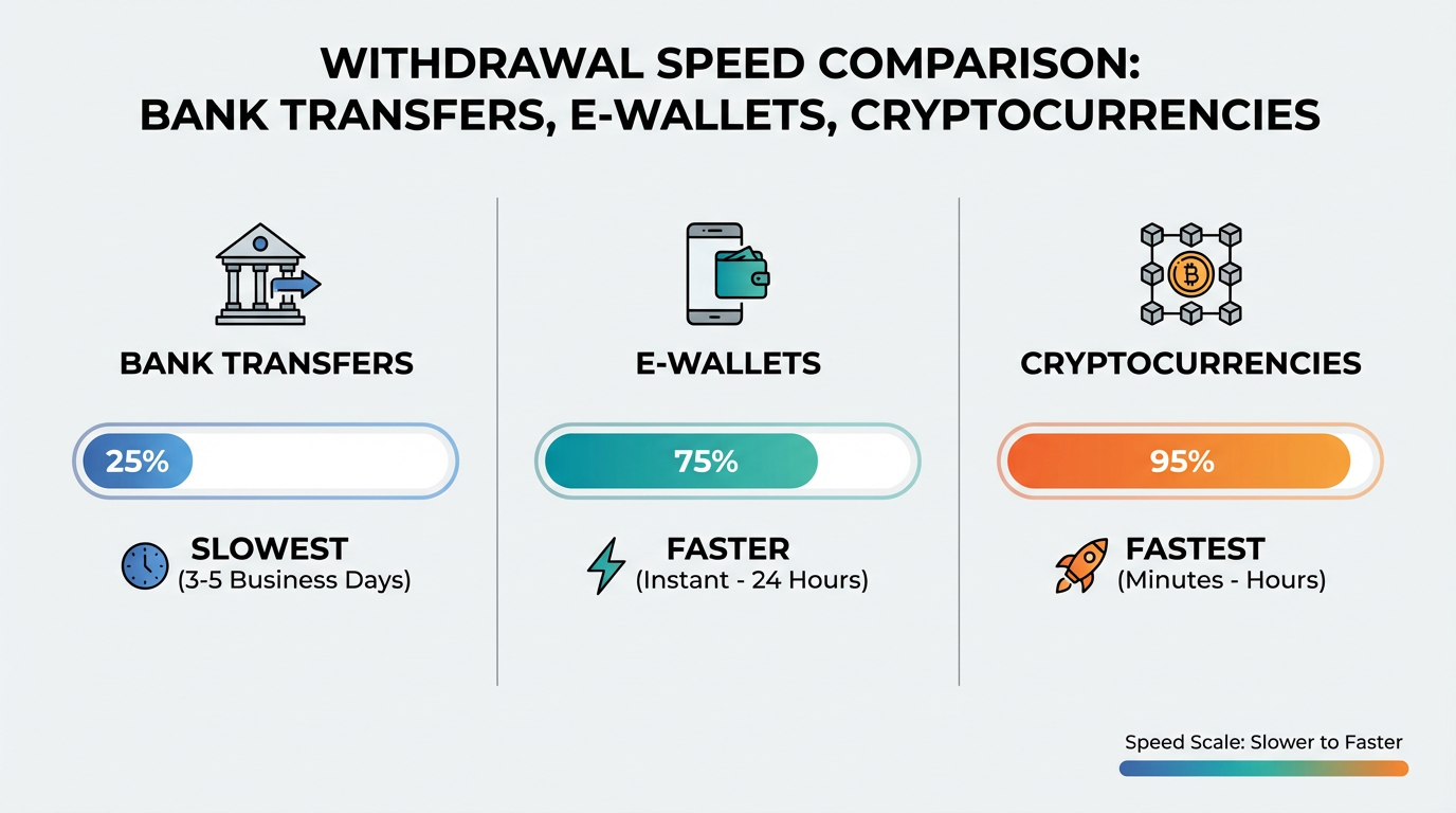 Wykres porównujący czasy wypłat różnych metod płatności